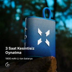 Resim Xenon Smart Kablosuz Bluetooth Stereo Hoparlör Rgb Işıklı 5w Tws Ipx7 Ses Bombası X6703 