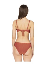 Resim Endeep Kadın Bağlama Detaylı Straplez Kiremit Bikini Takımı Kiremit 