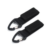 Resim Yunboo Siyah Nilon Kemer Klipsi, 2 Adet Paket, 10.5cm Uzunluk, 2.5cm Genişlik, 4cm'yi Geçmeyen Kemere Uygun, Hafif Tasarım 9g 