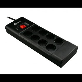 Resim Dexim SP08DG 8 Soket Akım Korumalı Priz 1,8 mt Kablo (Siyah) 