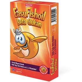 Resim Easyvit EasyFishoil Beta Glukan Çiğnenebilir 30 Jel Form 