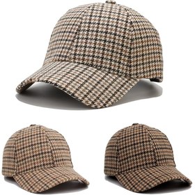 Resim 1 Adet Şık Köpekdişi Desenli Kadın Beyzbol Şapkası - Ayarlanabilir, Hafif & Günlük Dış Mekan Baba Şapkası, Nefes Alabilen Polyester, Sadece Elde Yıkama 