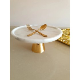 Resim Panorama Mermer Pasta Kek Standı 