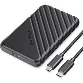 Resim Type-C To Type-C Usb3.1 Gen1 6gbps 2.5' Inch Sata SSD Hard Disk Kutusu Siyah 
