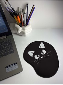 Resim rakkun shop Kedi Desenli Bilek Destekli Mouse Pad 