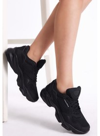 Resim Tonny Black Rahat Kalıp Yüksek Taban Bağcıklı Siyah Siyah Spor Ayakkabı Zhr-0 Siyah Siyah | Unisex 