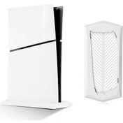 Resim Sony Ps5 Slim Disc Edition Dikey Oyun Konsolu Isı Dağıtım Tabanı İçin Soğutma Standı Beyaz 