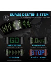 Resim Teknofun Akıllı Kask Led Ekranı - Bluetooth App Kontrollü Sinyal Ve Hız Göstergeli - 1 Adet 