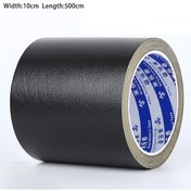 Resim Kendinden Yapışkanlı Deri Tamir Bandı Kanepe Araba Koltuğu Çanta Ceket Mobilya Black 10cm X 500cm 