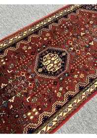 Resim El Dokuma İran Halısı 60x150 Kırmızı %100 Yün Küçük Yolluk Kırmızı 