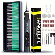 Resim 54 adet USB Şarj Edilebilir Taşınabilir Elektrikli Mikro Zımparalama Kalem, 3 Hız Ayarlanabilir, Öğütme, Parlatma, Oyma, Mücevher DIY El Sanatları için Mükemmel, Mücevher için Temel 
