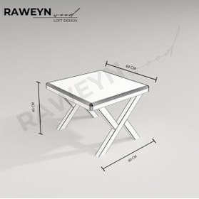 Resim deryawood Raweyn Masif Ahşap Purunus Ofis Sehpa 60*60*45 
