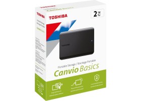 Resim Toshiba 2tb Canvio Basic 2.5" Gen1 Siyah HDTB520EK3AA Harici Harddisk -Yeni- 