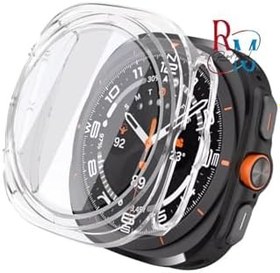 Resim Galaxy Watch 7 Ultra 47 mm ile Uyumlu Kasa ve Ekran Koruyucu 360 Koruma Kapak Şeffaf 