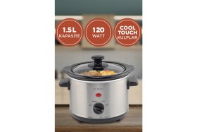 Resim Elektrikli Güveç 120W Siyah Hsc-01, Şık ve Pratik Mutfak Cihazı 