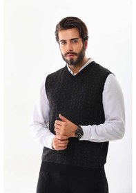 Resim Pelikan Erkek V Yaka Yün Süveter 4p15 Siyah 
