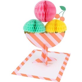 Resim Meri Meri - Dondurma Tebrik Kartı 