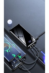 Resim ROBEVE 10000 Mah Dijital Dahili Kablolu Deprem Powerbank 10000 Mah Powerbank Powerbank 