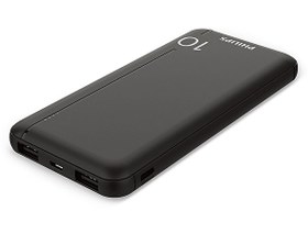 Resim Philips DLP1810CB 10.000 mAh 2xUSB-A 2.1A USB-C Çıkış Taşınabilir Şarj Cihazı Siyah 