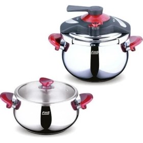 Resim Fms Venüs 5+7lt Güveç Ikiz Düdüklü Kırmızı 