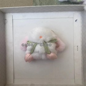 Resim Silver1 Gıoıo Yeni Sevimli Gerçek Saç Tilki Küçük Cinderblock Saç Araba Anahtarlık Kolye Ins Pixie Peluş Top Çanta Aksesuarları (Yurt Dışından) 