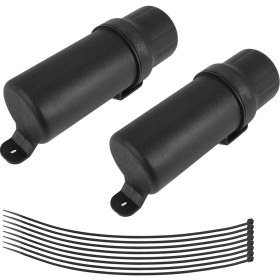 Resim Pshcooe 2 Adet Motosiklet Aksesuarları Su Geçirmez Aracı Tüp Eldiven Yağmurluk Saklama Kutusu Evrensel Honda Yamaha Kawasaki Için 125MM (Yurt Dışından) 