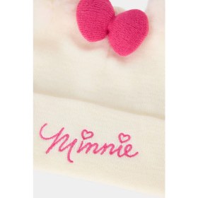 Resim DeFacto Disney Mickey & Minnie Kulaklı Nakışlı Bere Kız Çocuk F2376A825WN 