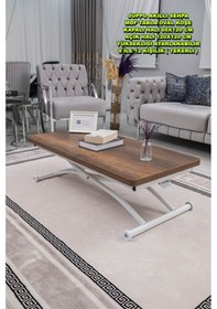 Resim Juppo Üst Tabla Mdf Barok Ceviz Oval Köşe Alt Beyaz Dışa Kıvrım 