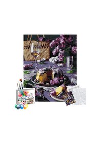 Resim Sayılarla Boyama Seti 40 X 50 Cm Tuval Şasesine Gerili Masadaki Zarafet 