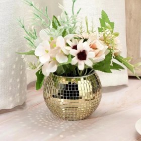 Resim Eco Lounge Kendinden Yapışkanlı Aynalı Kare Gold Sticker 30X30 cm 