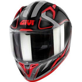 Resim Givi 50.8 Racer Kask Siyah - Titanıum - Kırmızı 