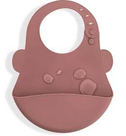 Resim Babyjem Oval Hazneli Silikon Mama Önlüğü Mocha 