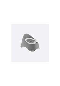 Resim Çocuklar Için Tuvalet Alıştırma Lazımlığı Çocuk Lazımlık Kapaklı 30 CM Gri 