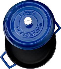 Resim Lava Döküm Çok Amaçli Yayvan Tencere Çap(Ø) 24 cm -Trendy Mavi 