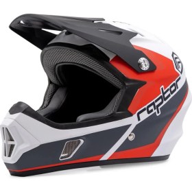 Resim Raptor - Full Face Kask Rebel - L Beden Ks05-d Beyaz - Kırmızı 