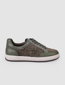 Resim Cabani %100 Hakiki Deri Yeşil Bağcıklı Kadın Sneaker 