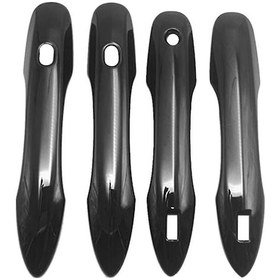 Resim Symbee Toyota Voxy Noah R90 21-22 İçin Parlak Siyah Abs Kapı Kolu Koruyucu, Çizik Giderici Ve Dekoratif Aksesuar 