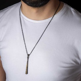 Resim Good Night Beyzbol Sopası Erkek Kolyesi 