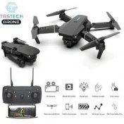 Resim Çift Kameralı Drone LED Işıklı Wifi App ve Uzaktan Kumanda Kontrollü Quadcopter Katlanabilir Şarjlı 