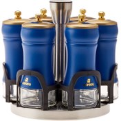 Resim Karaca Blue Berry 7 Parça Round Cam Baharat Takımı 