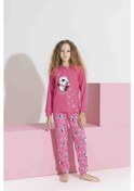 Resim Tarık 5-9 Yaş Kız Çocuk Penguen Baskılı İnterlok Pijama Takımı 3191270 - Koyu Pembe Koyu Pembe 