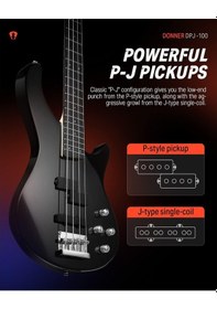 Resim Donner Dpj-100 Pj-style Bas Gitar Siyah 