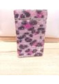 Resim Nesgıft Pembe Leopar Swarovski Taşlı Touch Sigara Kutusu 