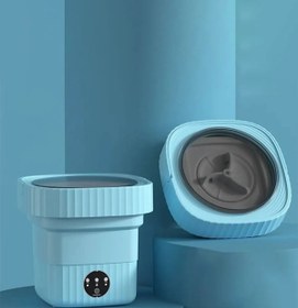 Resim CMT Katlanır Mini Çamaşır Makinesi Mavi 6 Litre 