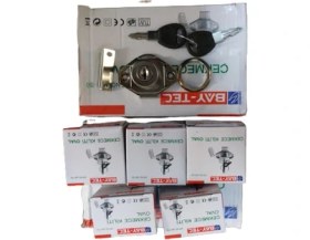Resim Bay-Tec Paket Adeti 12 Adet Bay-Tec Çekmece Kilidi Oval 