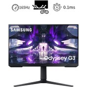 Resim Samsung 1ms 165HZ FreeSync Premium HAS+Pivot Gaming Monitör Siyah 24inç 