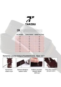 Resim Tarzbu Hakiki Deri Premium Erkek Kemer, Siyah Manda Derisi, 4.5 Cm Genişlik, Çelik Toka, Klasik Tasarım Tarz6zbw5sh Siyah 