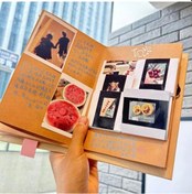Resim Akordeon Fotoğraf Albümü Esnetilebilir Kraft Kağıdı Scrapbook Katlanır Kendin Yap Hatıra Kitabı Scrapbook 