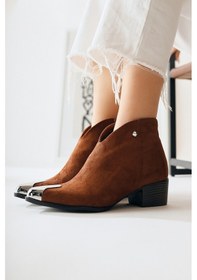 Resim Jay Taba Süet Sivri Burunlu Metal Detaylı Bot 001 