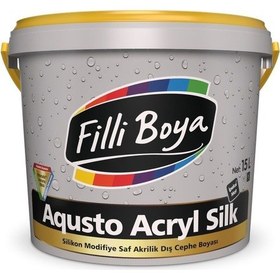Resim Filli Boya Aqusto Acryl Silk Saf Akrilik İpek Mat Dış Cephe Boyası 15 Lt 15 LT 